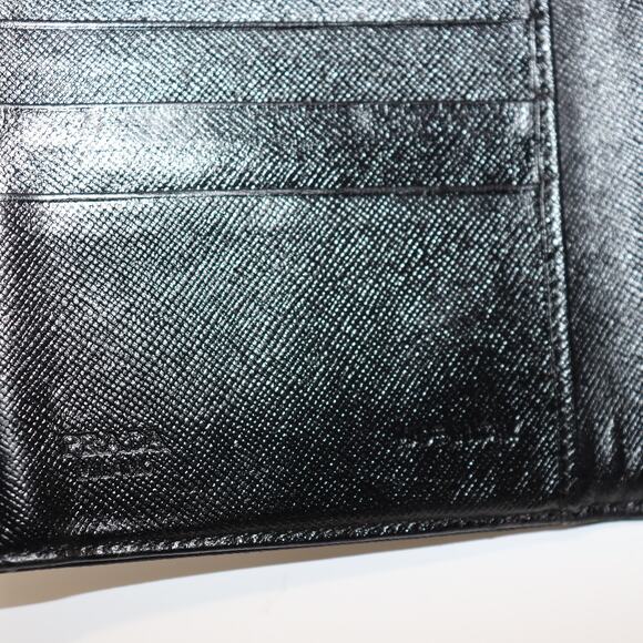 Prada Black Nylon & Saffiano Leather Wallet – Tri-Fold with Coin Pocket - Picture 5 of 8
